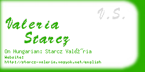 valeria starcz business card